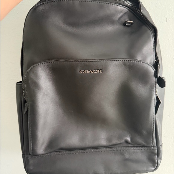 Coach Men's Black Leather Backpack C2934